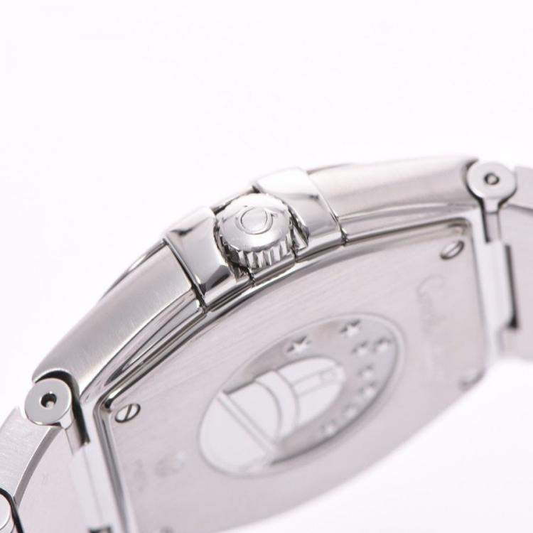 Pre Owned Omega Silver Stainless Steel Constellation 123.10 Women's Wristwatch 26 MM