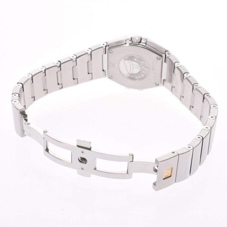 Pre Owned Omega Silver Stainless Steel Constellation 123.10 Women's Wristwatch 26 MM