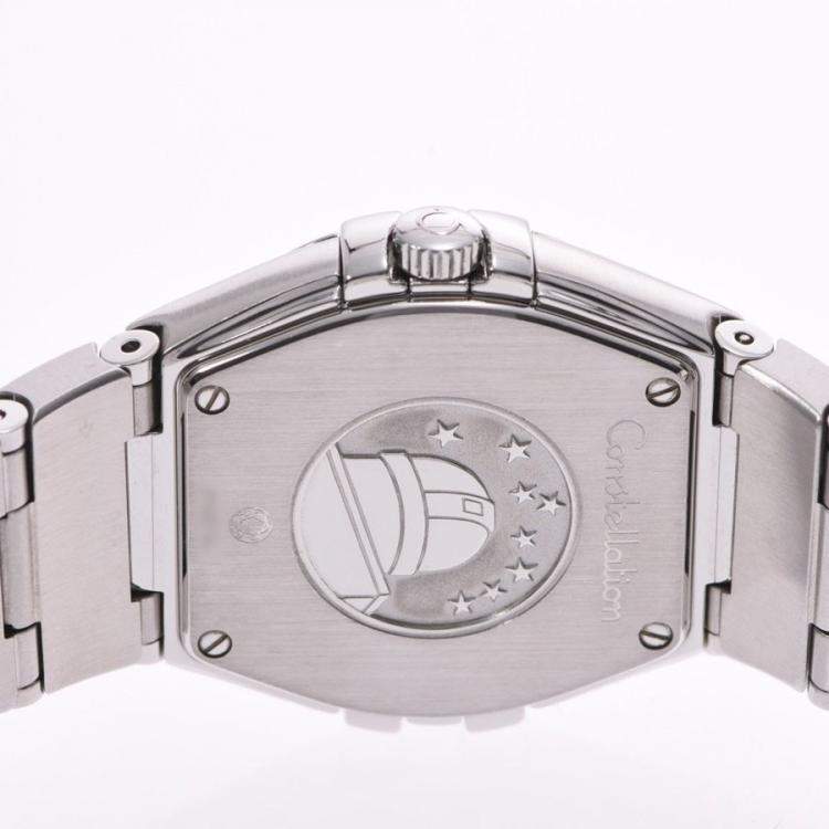 Pre Owned Omega Silver Stainless Steel Constellation 123.10 Women's Wristwatch 26 MM