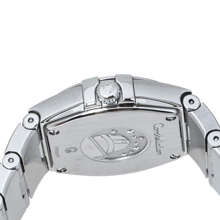 Pre Owned Omega Silver Stainless Steel Constellation 123.10.24.60.02.001 Women's Wristwatch 24 mm