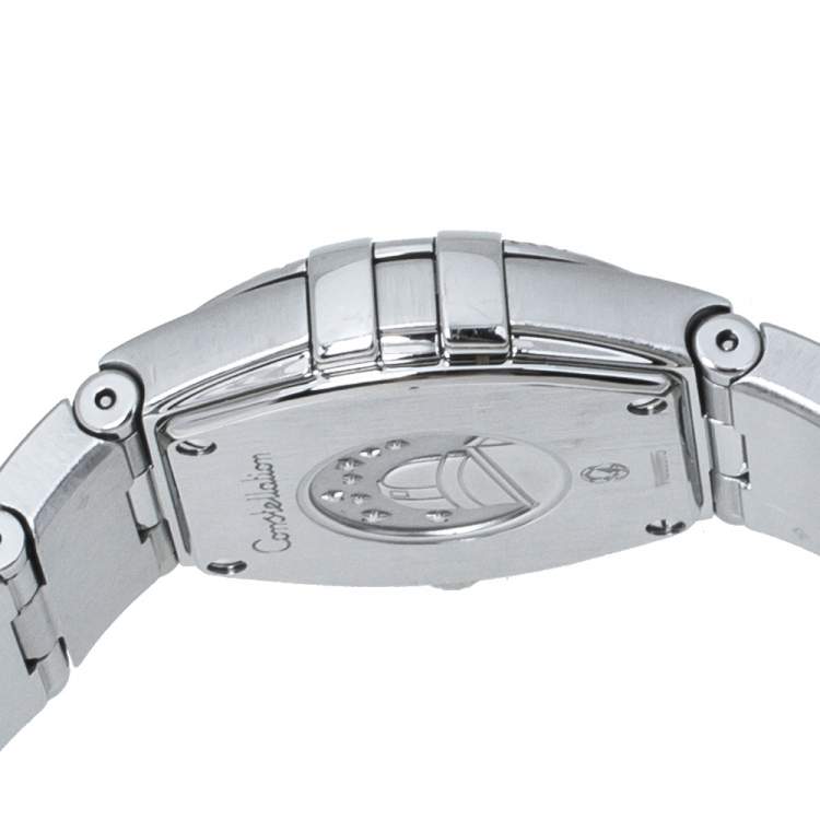 Pre Owned Omega Silver Stainless Steel Constellation 123.10.24.60.02.001 Women's Wristwatch 24 mm