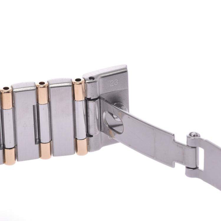 مملوكة مسبقًا Omega White Yellow Gold And Stainless Steel Constellation 1262.30 Women's Wristwatch 23 MM