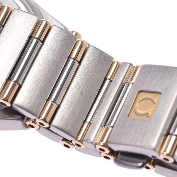 مملوكة مسبقًا Omega White Yellow Gold And Stainless Steel Constellation 1262.30 Women's Wristwatch 23 MM