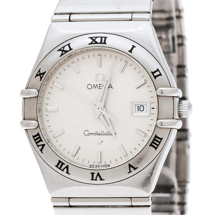 Pre Owned Omega Silver Stainless Steel Constellation 1582.30 Women's Wristwatch 27 MM