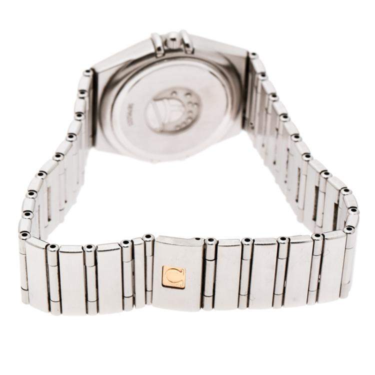 Pre Owned Omega Silver Stainless Steel Constellation 1582.30 Women's Wristwatch 27 MM