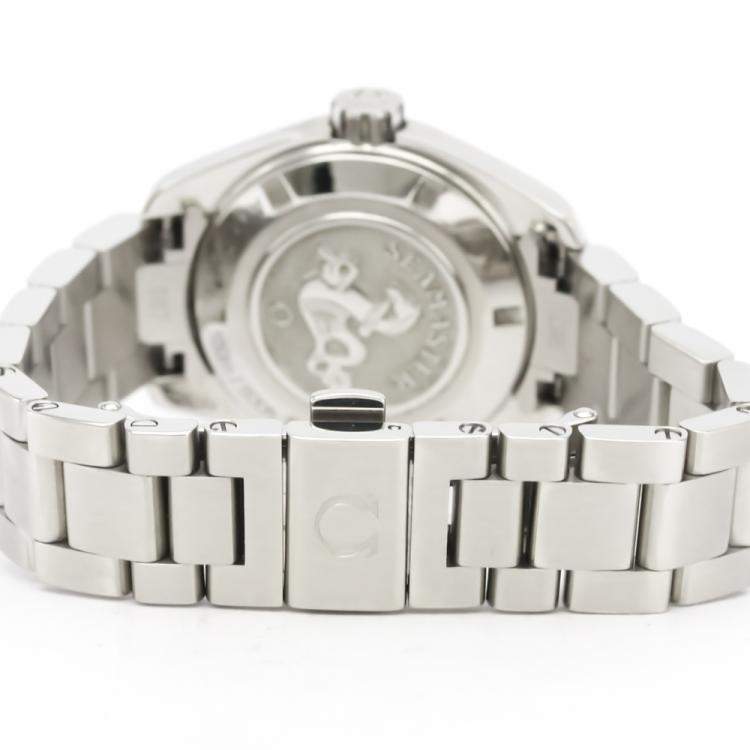 Pre Owned Omega Silver Stainless Steel Seamaster Aqua Terra 231.10.30.61.02.001 Women's Wristwatch 30 MM