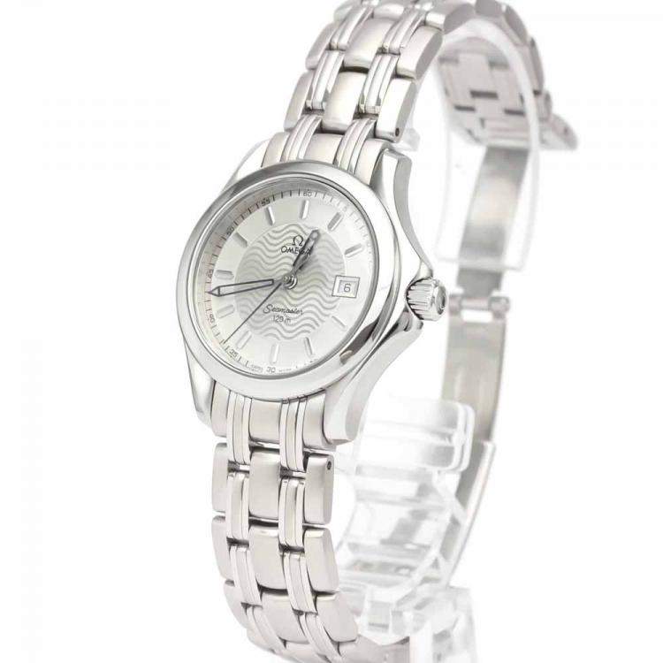 Pre Owned Omega Silver Stainless Steel Seamaster 2581.31 Women's Wristwatch 26MM