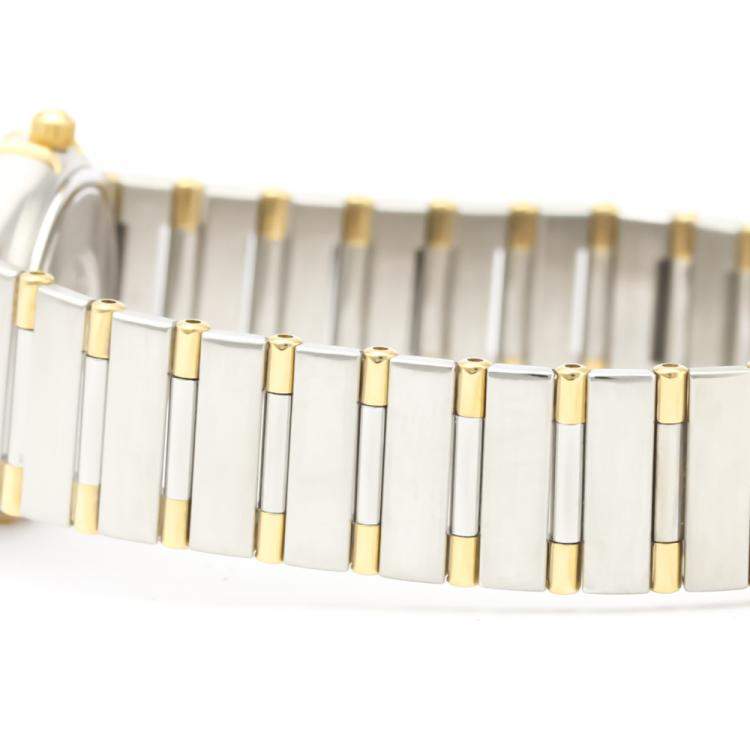 Pre Owned Omega Silver 18k Yellow Gold And Stainless Steel Constellation 1372.30 Quartz Women's Wristwatch 25 MM