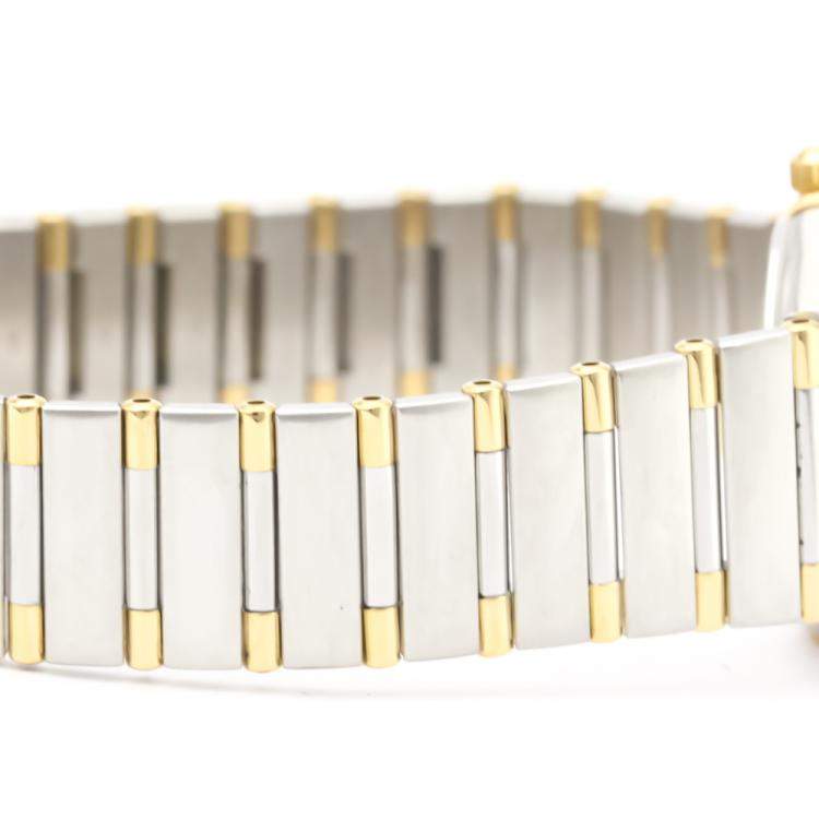 Pre Owned Omega Silver 18k Yellow Gold And Stainless Steel Constellation 1372.30 Quartz Women's Wristwatch 25 MM