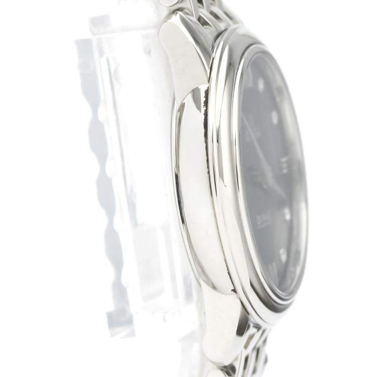 Pre Owned Omega Blue Stainless Steel De Ville 424.10.27.60.53.001 Quartz Women's Wristwatch 27 MM