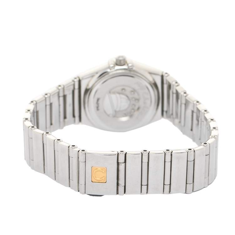 Pre Owned Omega Mother of Pearl Stainless Steel Constellation My Choice 795.1243 Women's Wristwatch 22.5 mm