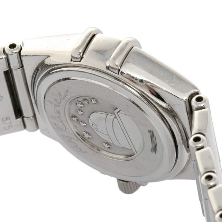 Pre Owned Omega Mother of Pearl Stainless Steel Constellation My Choice 795.1243 Women's Wristwatch 22.5 mm