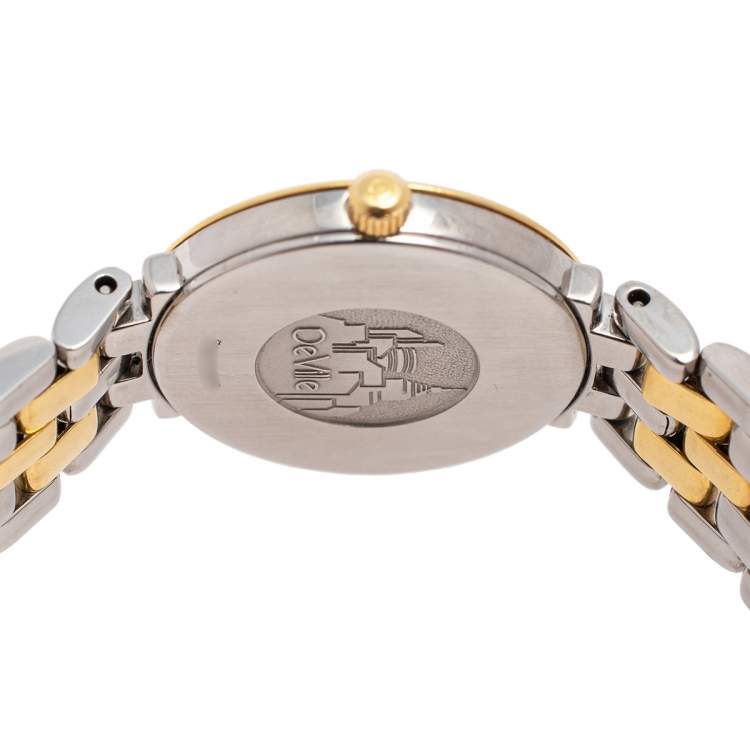 Pre Owned Omega Two-Tone Stainless Steel De Ville Prestige 795.1471 Women's Wristwatch 23 mm