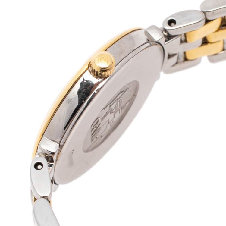 Pre Owned Omega Two-Tone Stainless Steel De Ville Prestige 795.1471 Women's Wristwatch 23 mm