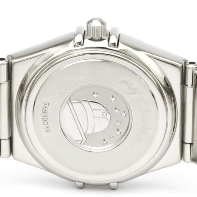 Pre Owned Omega Grey Stainless Steel Constellation My Choice Quartz 1561.51 Women's Wristwatch 22 MM