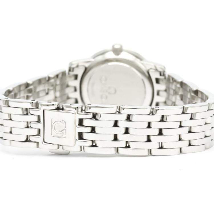 Pre Owned Omega Silver Stainless Steel De Ville Prestige 4570.31 Women's Wristwatch 22 MM