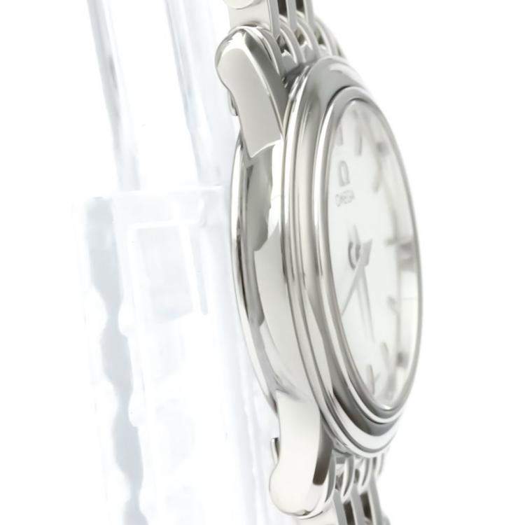 Pre Owned Omega Silver Stainless Steel De Ville Prestige 4570.31 Women's Wristwatch 22 MM