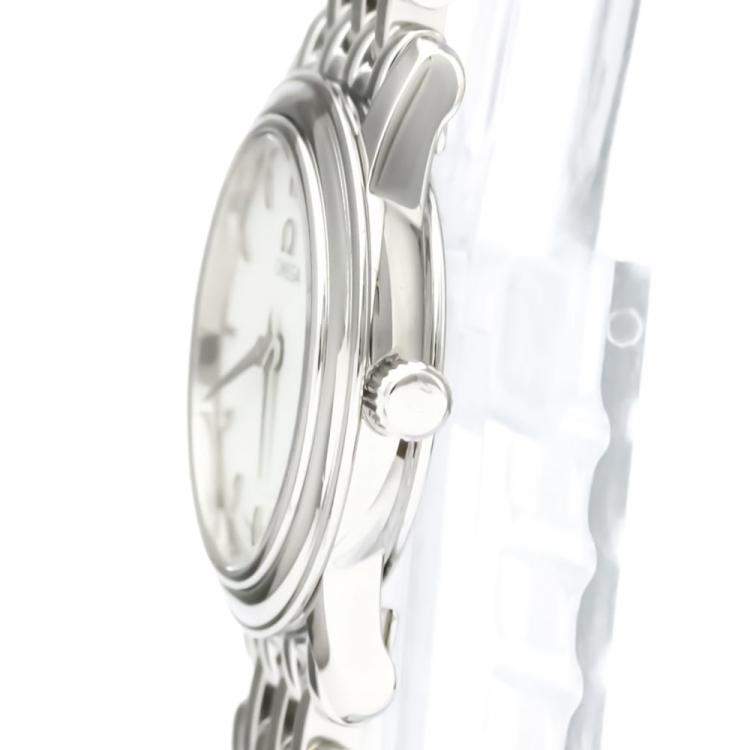 Pre Owned Omega Silver Stainless Steel De Ville Prestige 4570.31 Women's Wristwatch 22 MM