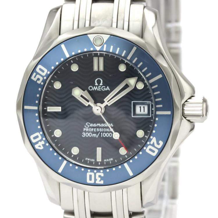 Omega Blue Stainless Steel Seamaster Professional 300M 2583.80