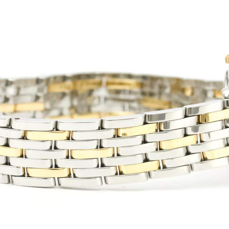 مملوكة مسبقًا Omega MOP 18K Yellow Gold And Stainless Steel De Ville Prestige 4370.71 Women's Wristwatch 22 MM