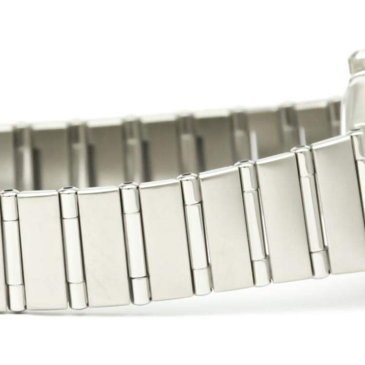 Pre Owned Omega Silver Diamonds Stainless Steel Constellation Quartz Women's Wristwatch 22MM