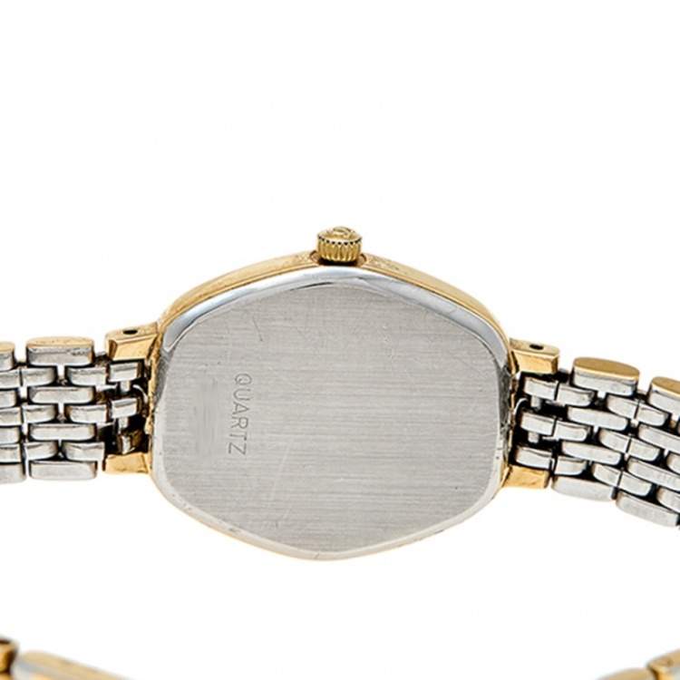 Pre Owned Omega Champagne Gold Plated Stainless Steel Vintage De Ville 791.0881 Women's Wristwatch 18 mm