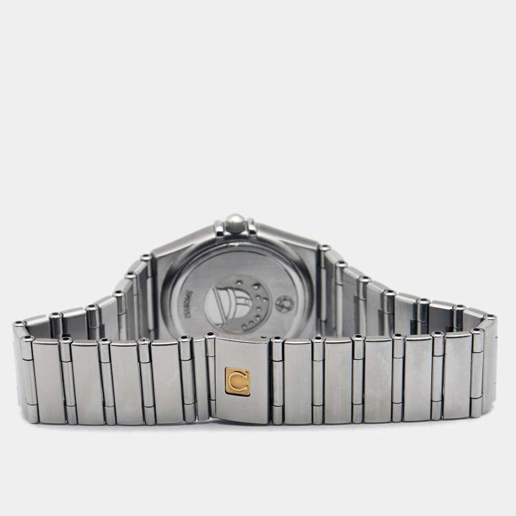 Pre Owned Omega Blue Stainless Steel Constellation 795.1201 Women's Wristwatch 25 mm 