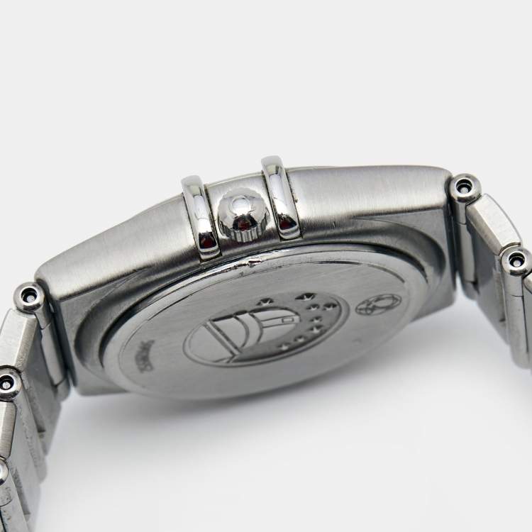 Pre Owned Omega Blue Stainless Steel Constellation 795.1201 Women's Wristwatch 25 mm 