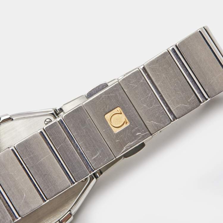 Pre Owned Omega Mother of Pearl Diamond Stainless Steel Constellation 123.10.27.60.55.001 Women's Wristwatch 27 mm