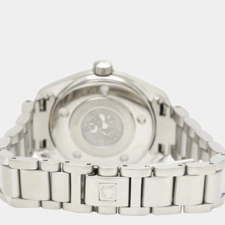 Pre Owned Omega Blue Stainless Steel Seamaster Aqua Terra 2577.80 Quartz Women's Wristwatch 29 mm
