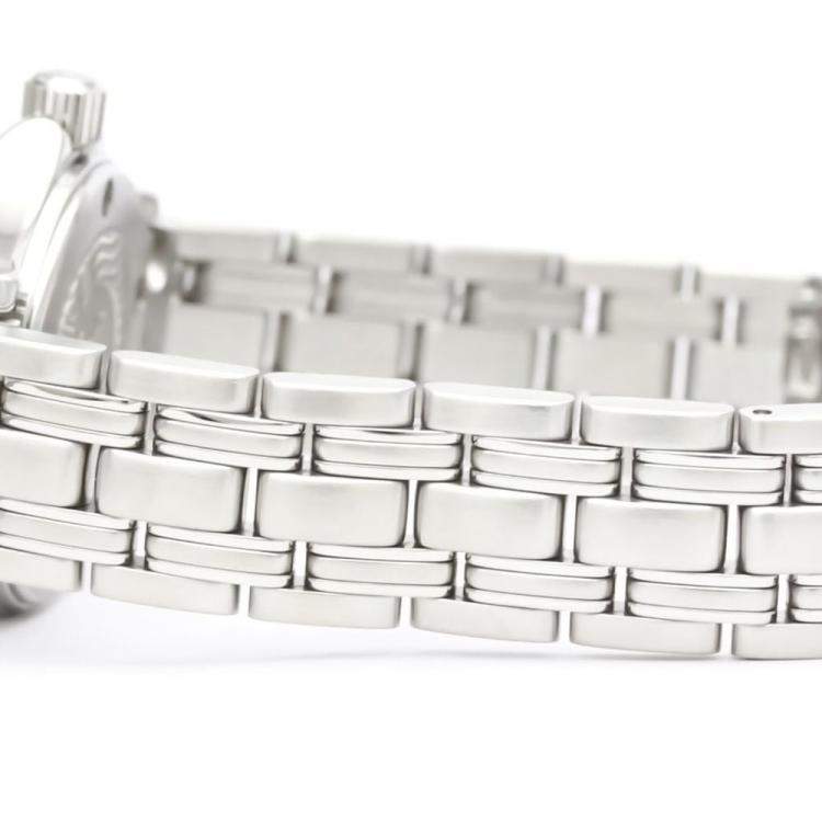 مملوكة مسبقًا Omega White Stainless Steel Seamaster 2581.21 Quartz Women's Wristwatch 26 mm