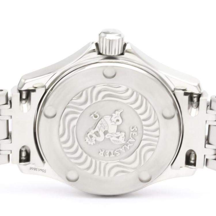 مملوكة مسبقًا Omega White Stainless Steel Seamaster 2581.21 Quartz Women's Wristwatch 26 mm