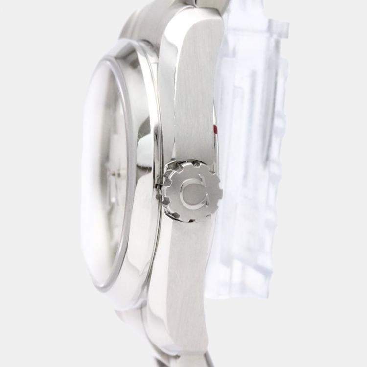 Pre Owned Omega Silver Stainless Steel Seamaster Aqua Terra 231.10.30.61.02.001 Quartz Women's Wristwatch 30 mm