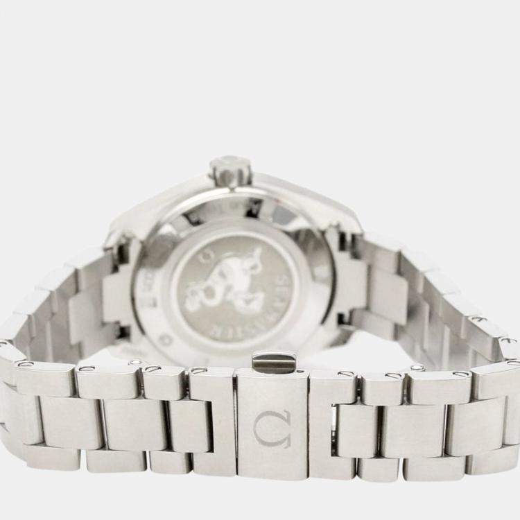 Pre Owned Omega Silver Stainless Steel Seamaster Aqua Terra 231.10.30.61.02.001 Quartz Women's Wristwatch 30 mm