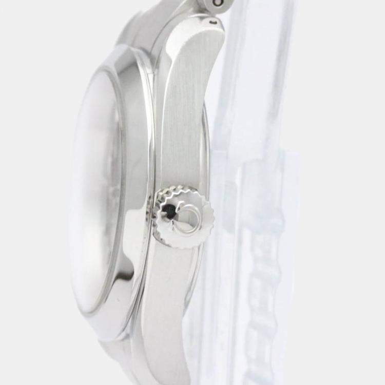 Pre Owned Omega Black Stainless Steel Seamaster Aqua Terra 2577.50 Quartz Women's Wristwatch 29 mm