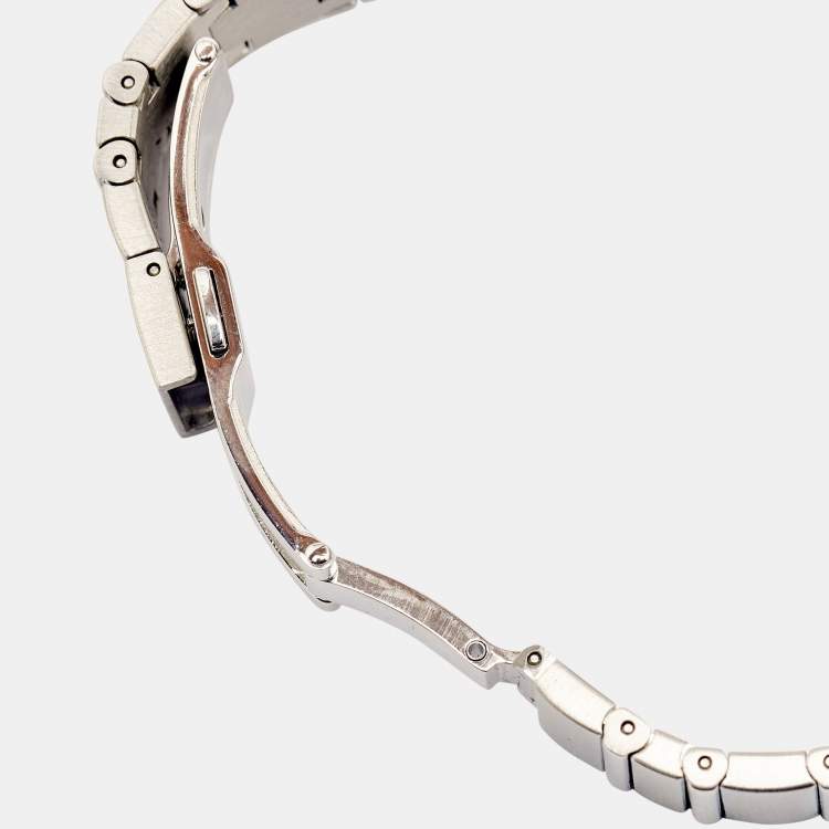 Pre Owned Omega MOP Diamonds Stainless Steel Constellation 123.15.24.60.05.001 Women's Wristwatch 24 mm