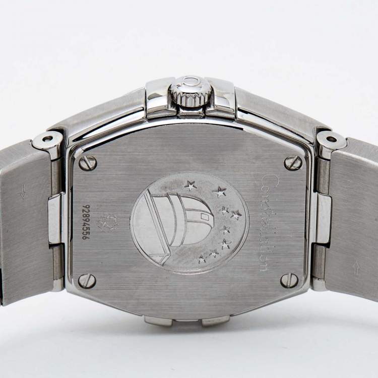 Pre Owned Omega Silver Stainless Steel Constellation 123.10.24.60.02.001 Women's Wristwatch 24 mm