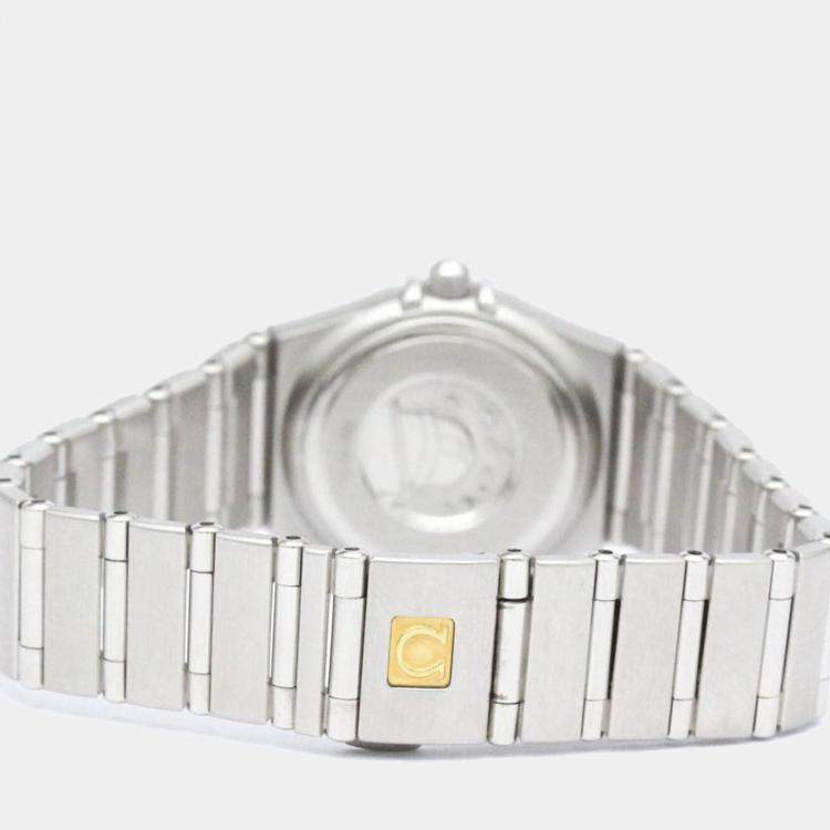 Pre Owned Omega Pink Stainless Steel Constellation 1562.62 Women's Wristwatch 22 mm