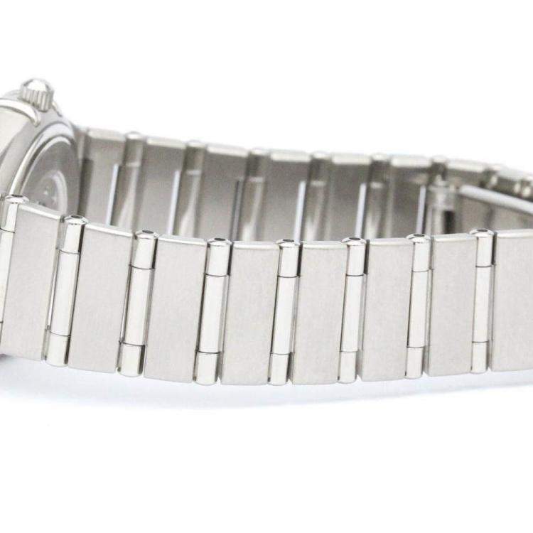 Pre Owned Omega Pink Stainless Steel Constellation 1562.62 Women's Wristwatch 22 mm