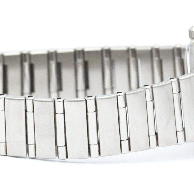 Pre Owned Omega MOP Diamonds Stainless Steel Constellation 1567.75 Women's Wristwatch 22 mm
