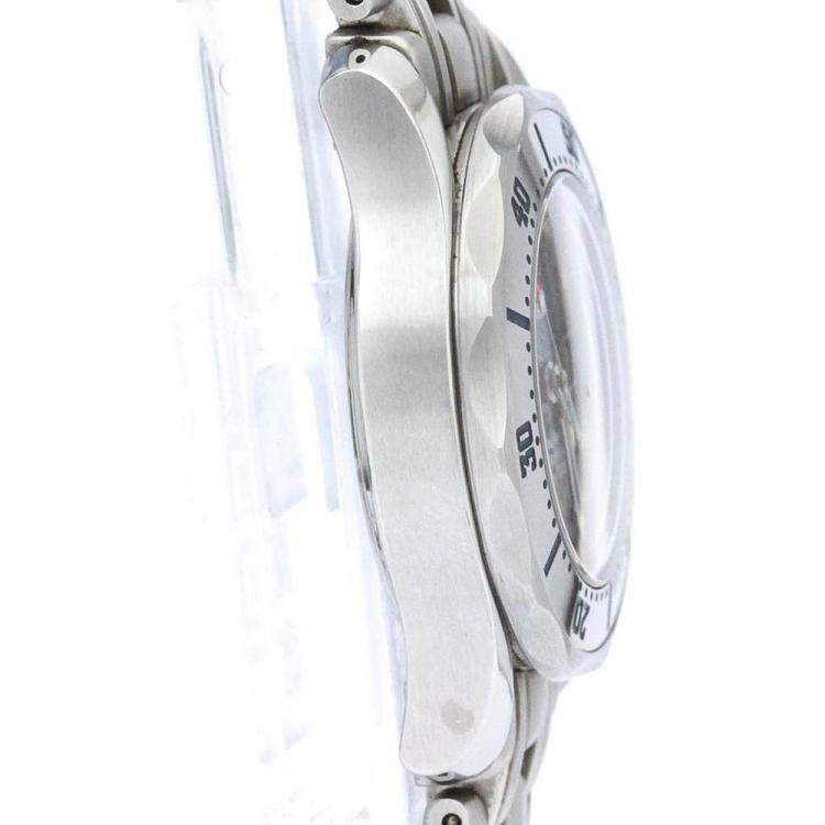 Pre Owned Omega Blue Stainless Steel Seamaster 300M 2582.80 Women's Wristwatch 29 mm