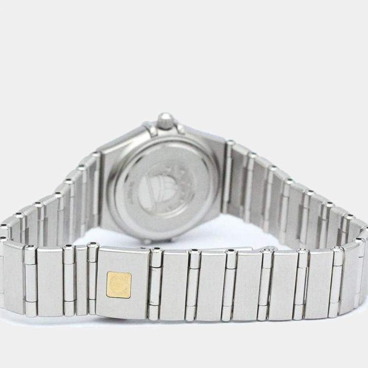 Pre Owned Omega Grey Stainless Steel Constellation 1562.40 Women's Wristwatch 22 mm