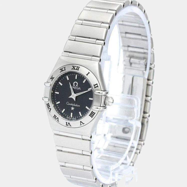 Pre Owned Omega Grey Stainless Steel Constellation 1562.40 Women's Wristwatch 22 mm