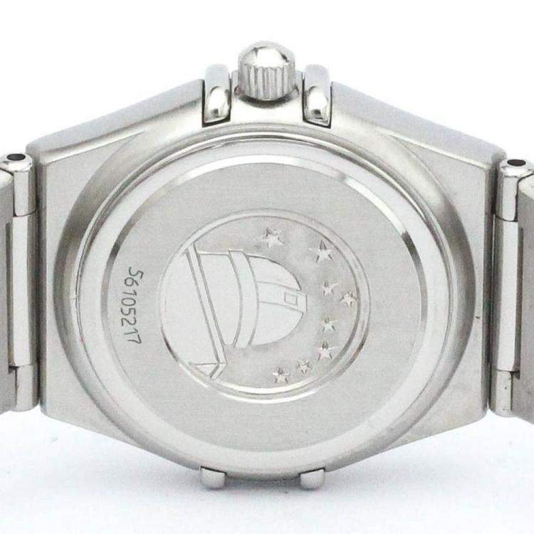Pre Owned Omega Grey Stainless Steel Constellation 1562.40 Women's Wristwatch 22 mm