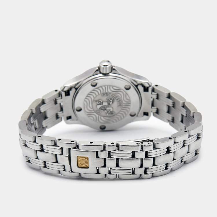 Pre Owned Omega Mother Of Pearl Stainless Steel Seamaster 2581.70.00 Women's Wristwatch 26 mm