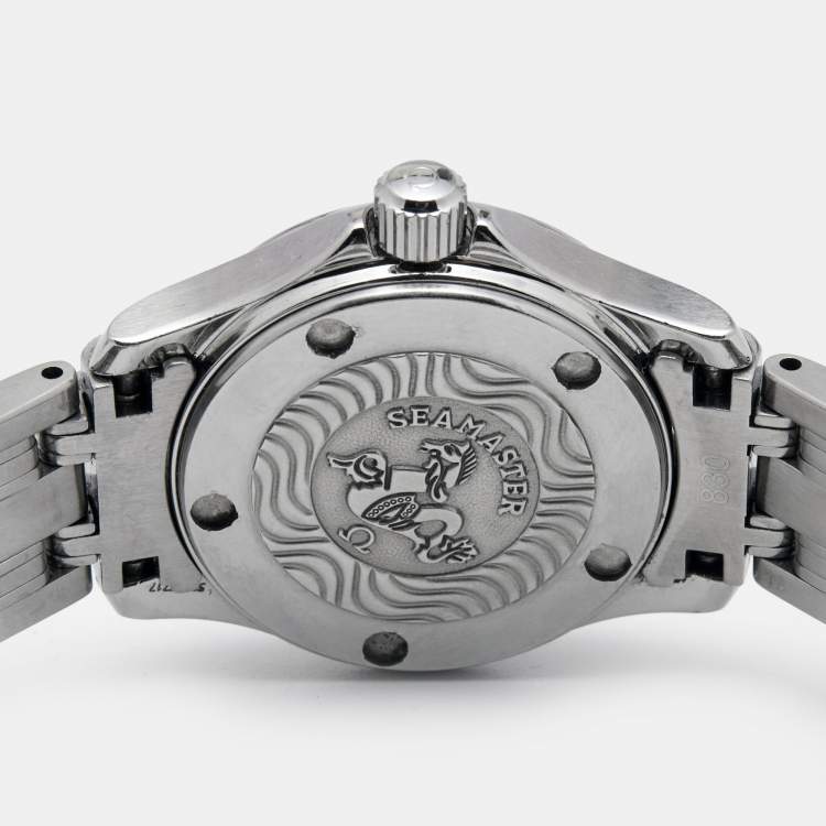 Pre Owned Omega Mother Of Pearl Stainless Steel Seamaster 2581.70.00 Women's Wristwatch 26 mm