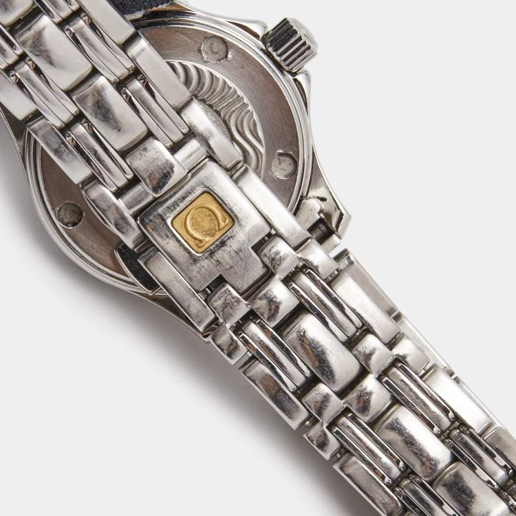 Pre Owned Omega Mother Of Pearl Stainless Steel Seamaster 2581.70.00 Women's Wristwatch 26 mm