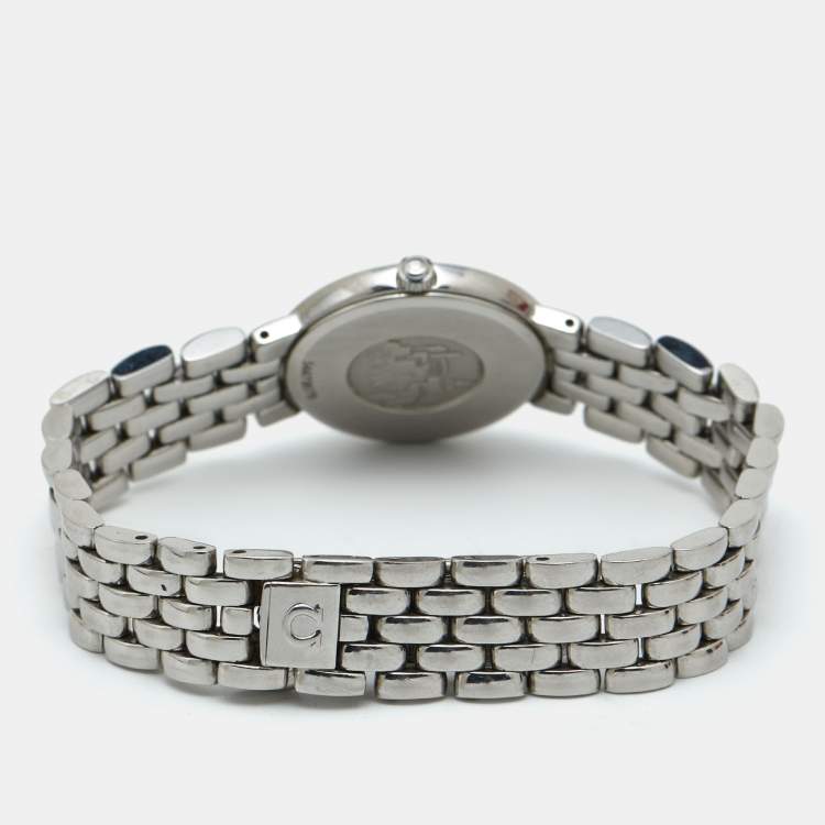 Pre Owned Omega Silver White Stainless Steel De Ville 795.1111 Women's Wristwatch 23 mm