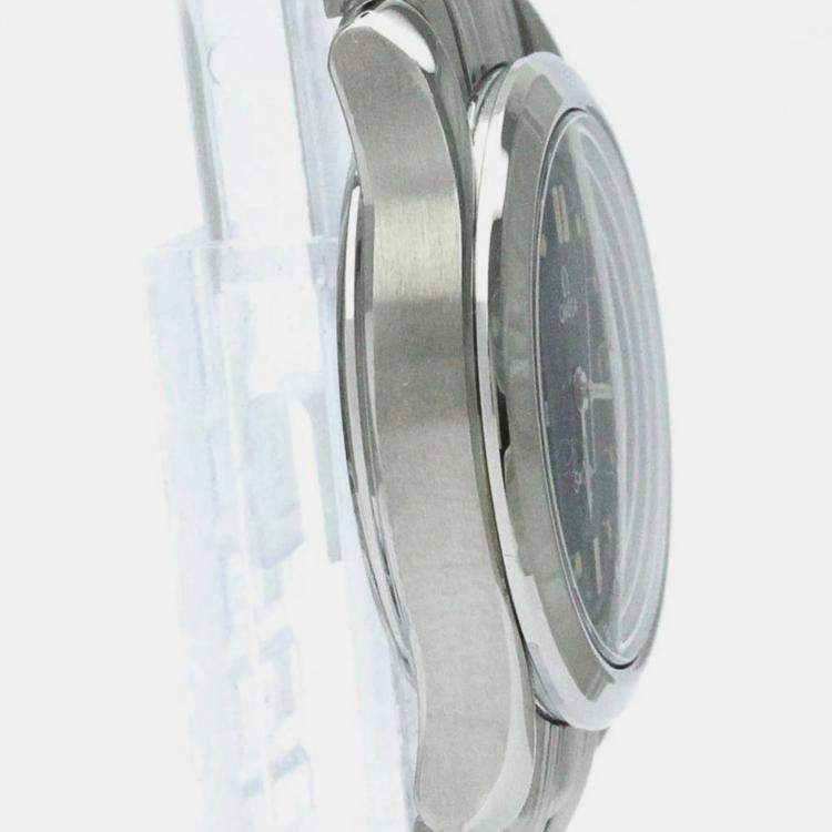 Pre Owned Omega Blue Stainless Steel Seamaster 2571.80 Quartz Women's Wristwatch 28 mm