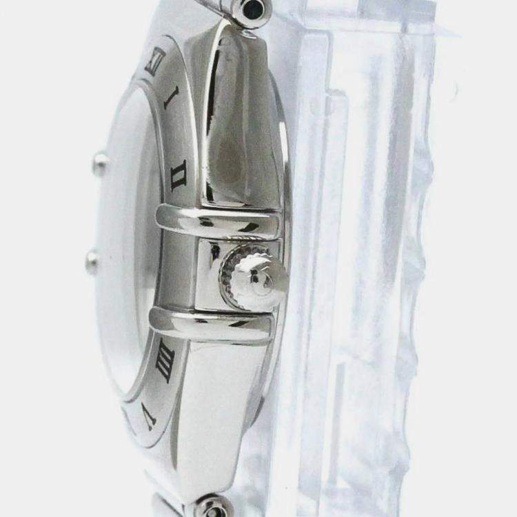 Pre Owned Omega Grey Stainless Steel Constellation 1561.51 Quartz Women's Wristwatch 22 mm